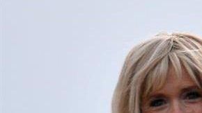 Emmanuel Macron y su esposa Brigitte.