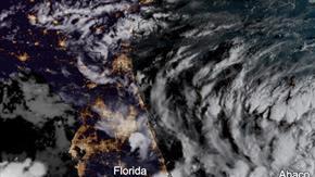 Vista satelital de la tormenta Humberto.