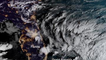Vista satelital de la tormenta Humberto.