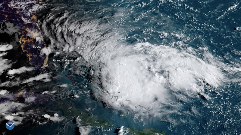 Vista satelital de la tormenta Humberto.