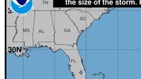 Foto que muestra el pronóstico de 5 días de la décima depresión tropical que se podría convertir en huracán Imelda.