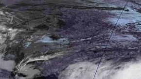 Dorian sobre Nova Scotia en Canadá.