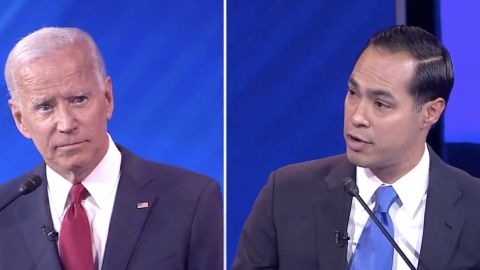 Joe Biden y Julián Castro en el debate.