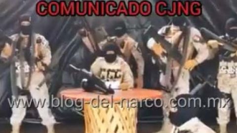 El nuevo comunicado del CJNG circula en redes esta semana.