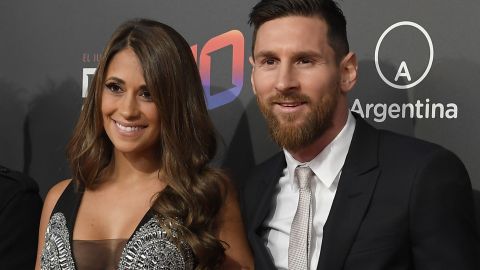 Antonela Roccuzzo y Lionel Messi.