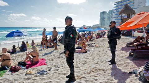 La vigilancia en Cancún ha aumentado.