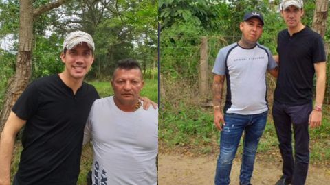 Guaidó con los miembros de "Los Rastrojos".