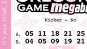 Un boleto del Megabucks.