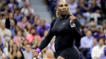 NEW YORK, NEW YORK - SEPTEMBER 03:  Serena Williams of the United States celebrates after winning her Women's Singles quarterfinal match against Qiang Wang of China on day nine of the 2019 US Open at the USTA Billie Jean King National Tennis Center on September 03, 2019 in the Queens borough of New York City. (Photo by Elsa/Getty Images)