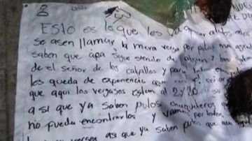 Sicarios dejan dos cabezas humanas junto narcomensaje donde gobierna Cuauhtémoc Blanco