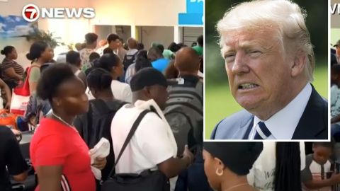 El presidente Trump defiende negar viaje a víctimas de huracán Dorian si no tienen visa de EEUU.