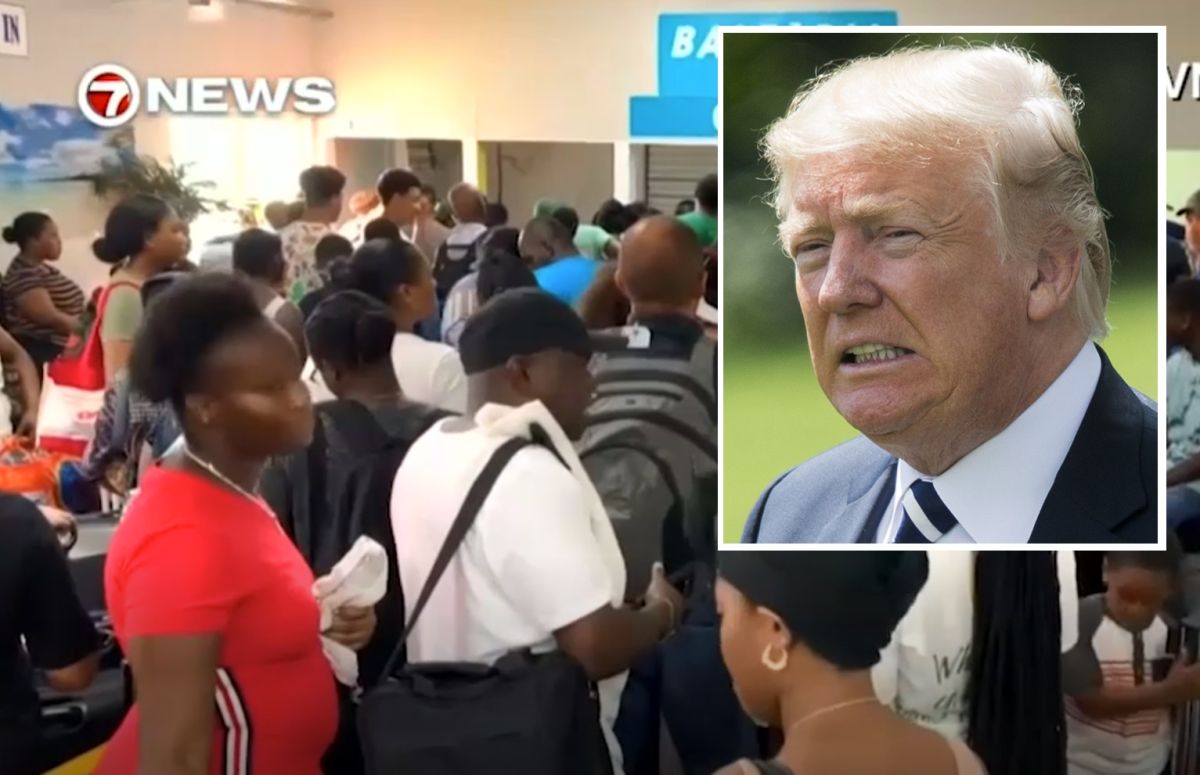 El presidente Trump defiende negar viaje a víctimas de huracán Dorian si no tienen visa de EEUU.