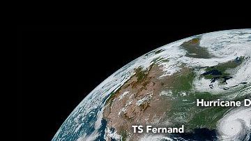 Cuatro ciclones en el hemisferio occidental el 4 de septiembre.