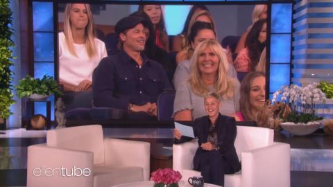Brad Pitt en Ellen Degeneres.