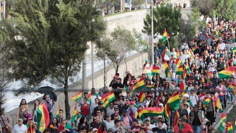 Manifestaciones en Bolivia.