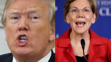 Al hablar de la orden, Trump apuntó a Elizabeth Warren como su principal rival.