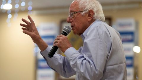 Bernie Sanders durante un acto de campaña en New Hampshire.