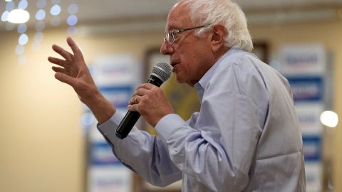 Bernie Sanders durante un acto de campaña en New Hampshire.