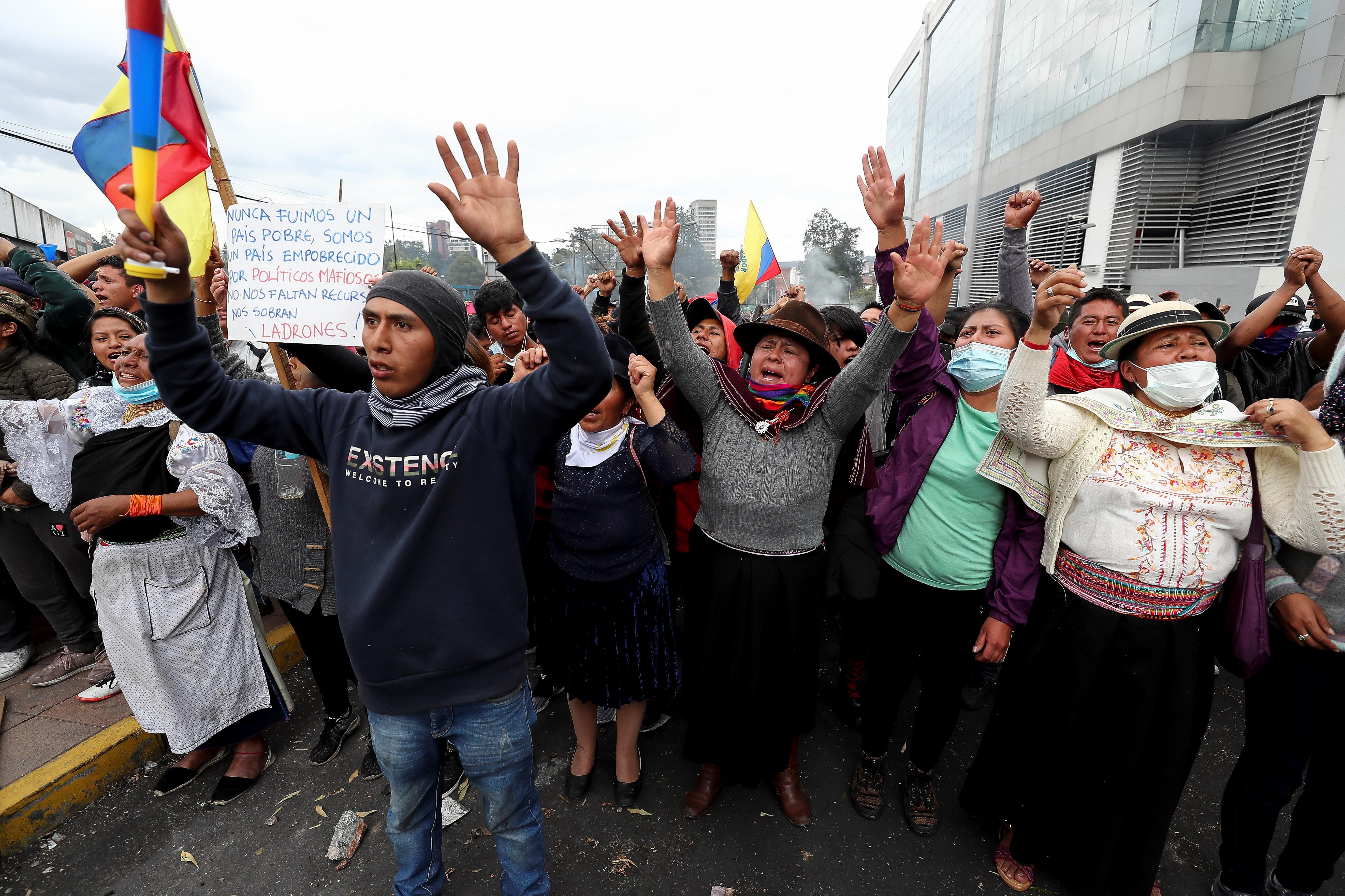 Siguen las protestas en Ecuador.