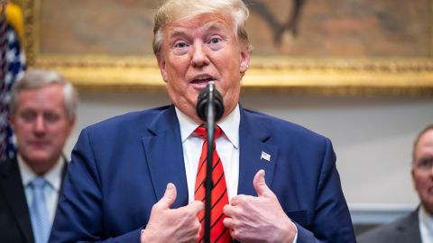 Trump durante una conferencia de prensa en la Casa Blanca.