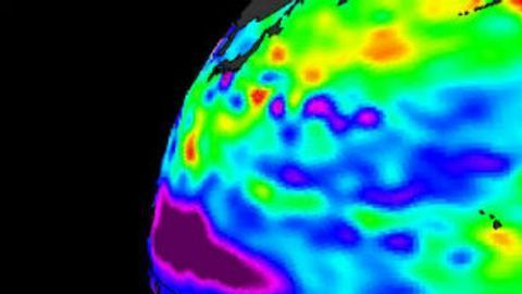 Cuando El Niño está activo, el agua del océano en la zona ecuatorial está más caliente.