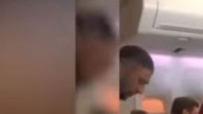 La pareja fue detenida al llegar el avión a su destino.