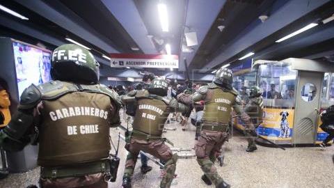Enfrentamientos el viernes dentro del Metro