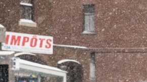 Una nevada en Montreal, Canadá.