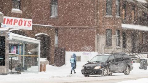 Una nevada en Montreal, Canadá.