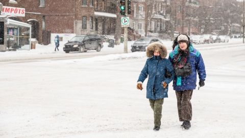 Una nevada en Montreal, Canadá.