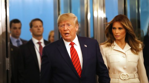 La pareja presidencial en las Naciones Unidas.