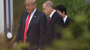 Los presidentes Donald Trump y Recep Tayyip Erdogan.