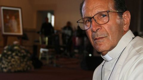 Alejandro Solalinde durante un evento organizado por la CNDH.