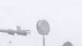 El comienzo de la nevada en Texas.