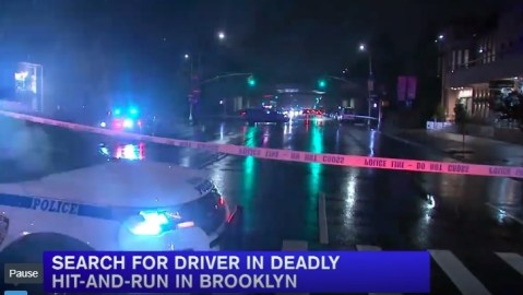 NYPD en la escena en Ocean Avenue