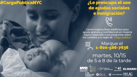 Línea de ayuda gratuita para inmigrantes.