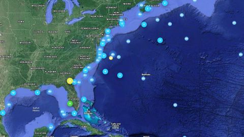 Rastreo de la travesía de Canadá a Florida