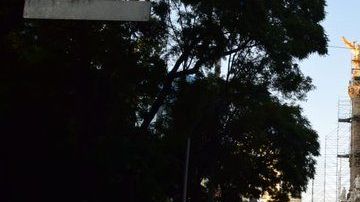 Protesta en el Ángel de la Independencia.