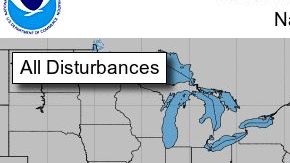 El mapa de pronóstico de 5 días muestra dos disturbios cerca del Caribe y el Golfo de México.