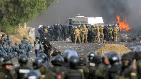 En el Chapare se vivieron escenas casi de guerra.
