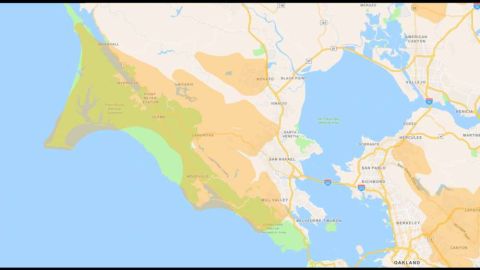El mapa de posibles apagones.