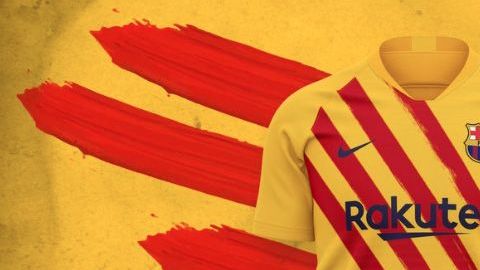 La nueva camiseta del Barcelona generó polémica en España.