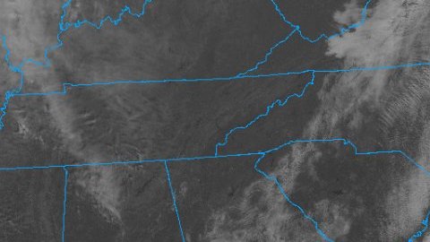 El sistema en la costa de North Carolina.