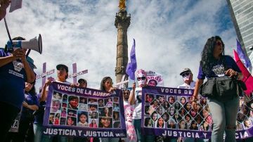 Frida Guerrera en una de las marchas de la Ciudad de México.