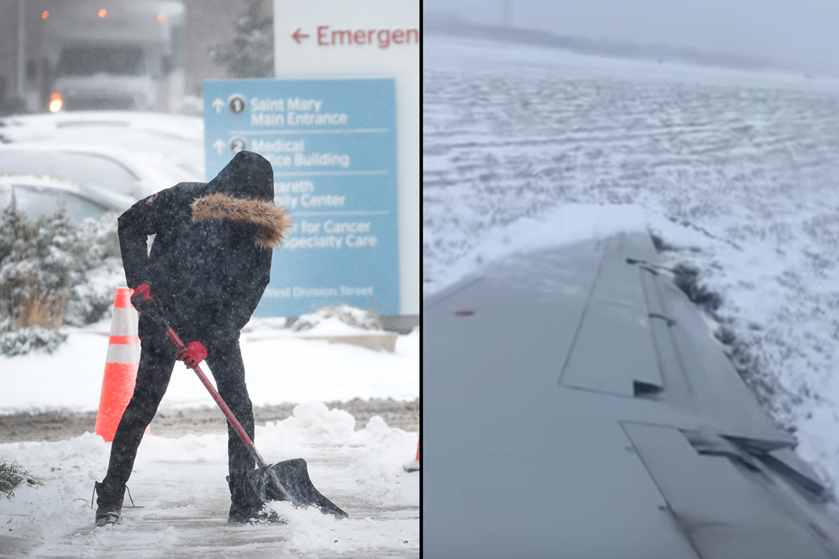La tormenta de nieve provocó un accidente en el aeropuerto O'Hare.