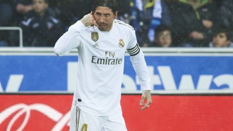 Sergio Ramos celebra el gol con el que abrió el marcador.