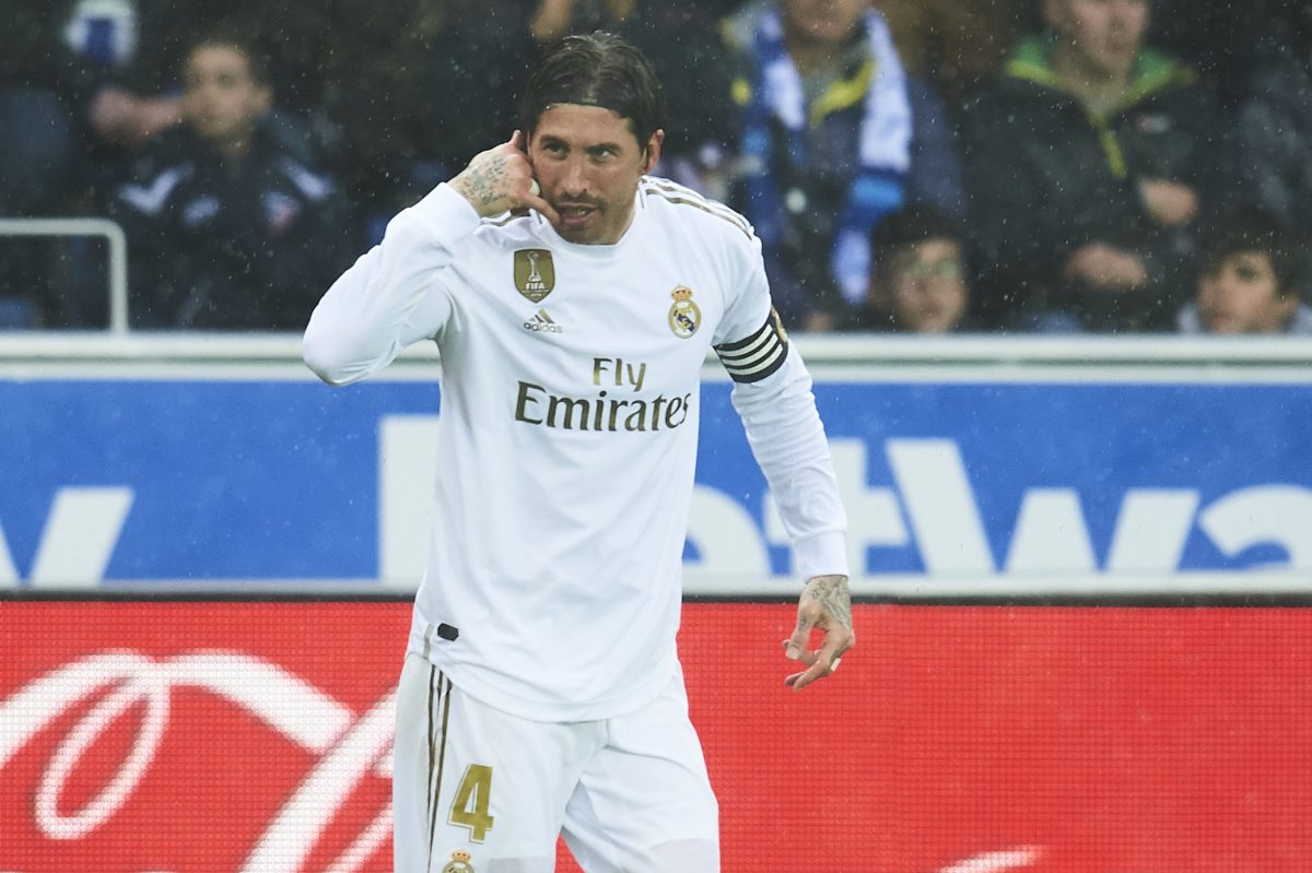 Sergio Ramos celebra el gol con el que abrió el marcador.