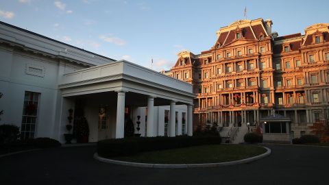 El evento se realizó en la Oficina Ejecutiva Eisenhower, a un lado de la Casa Blanca.