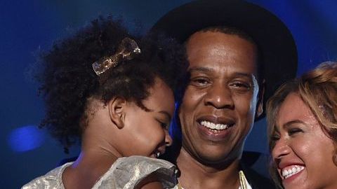 Jay-Z y Beyoncé con Blue Ivy.