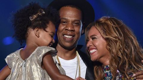 Jay-Z y Beyoncé con Blue Ivy.